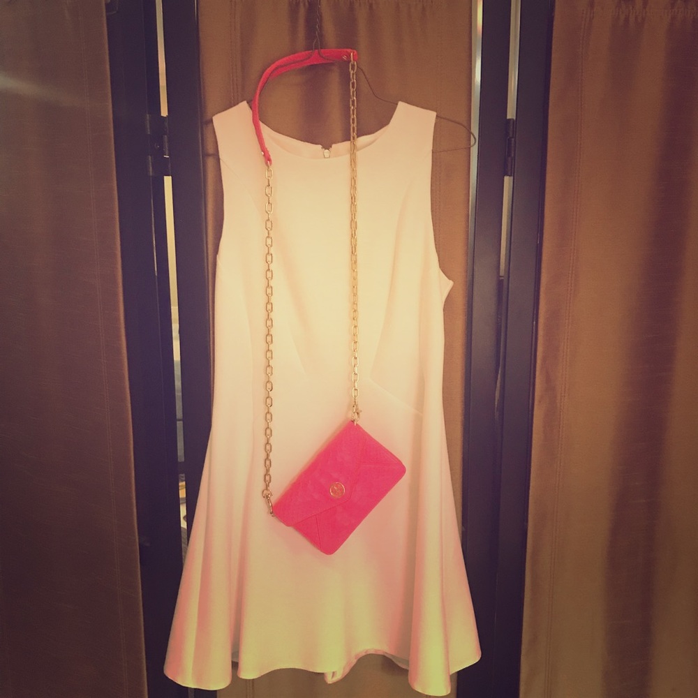 Tory Burch hot pink sling with top shop 6p dress